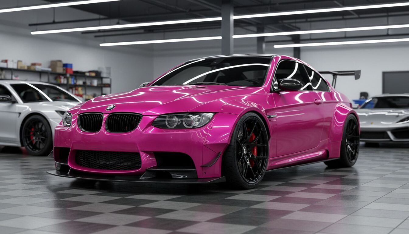 BMW M3 E92 revisitée à la japonaise : le choix audacieux du rose, un must incontournable ?