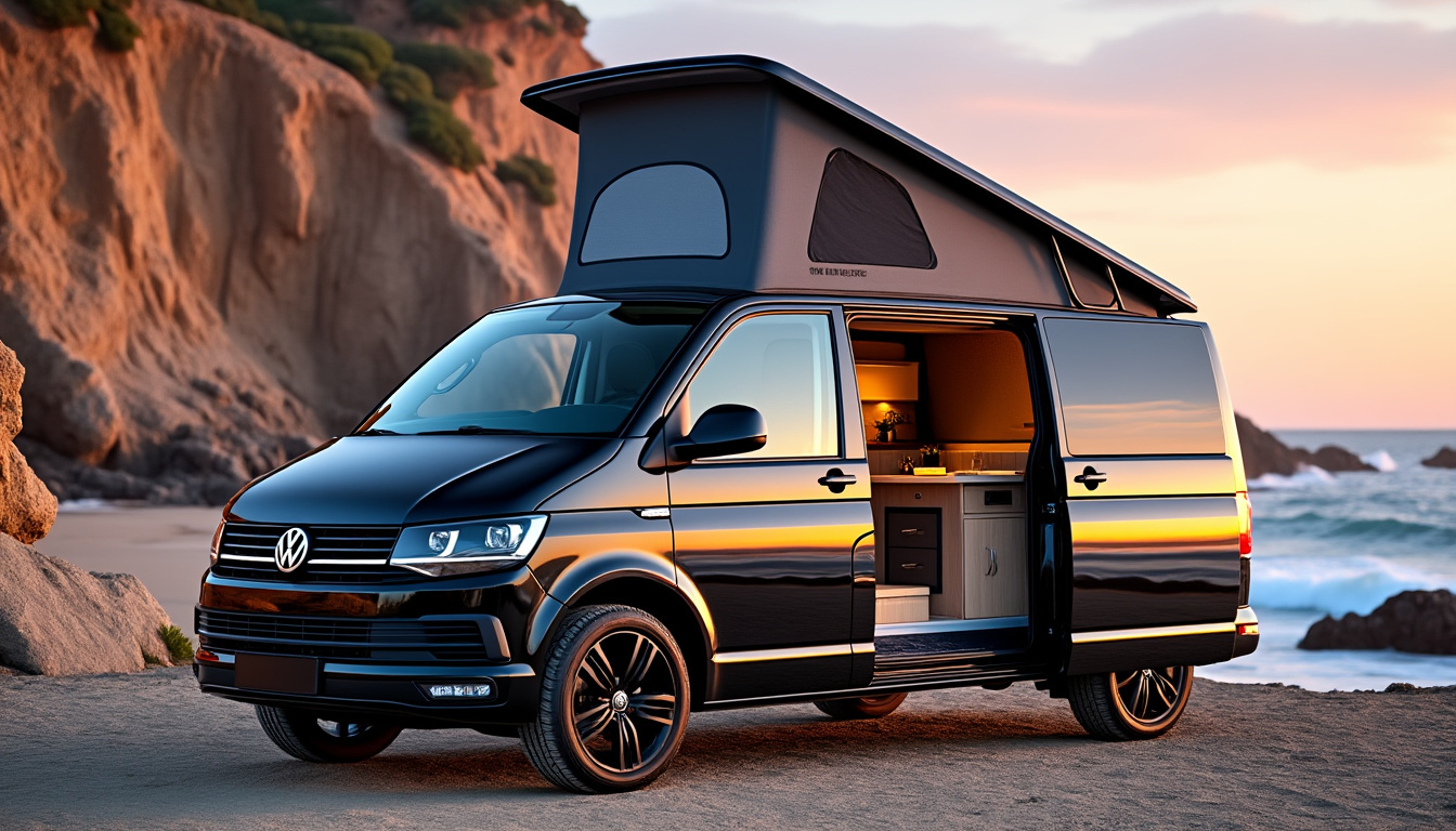découvrez le volkswagen california 6.1, un van aménagé alliant confort et modernité, disponible à partir de 49 440 €. parfait pour toutes vos aventures et escapades.