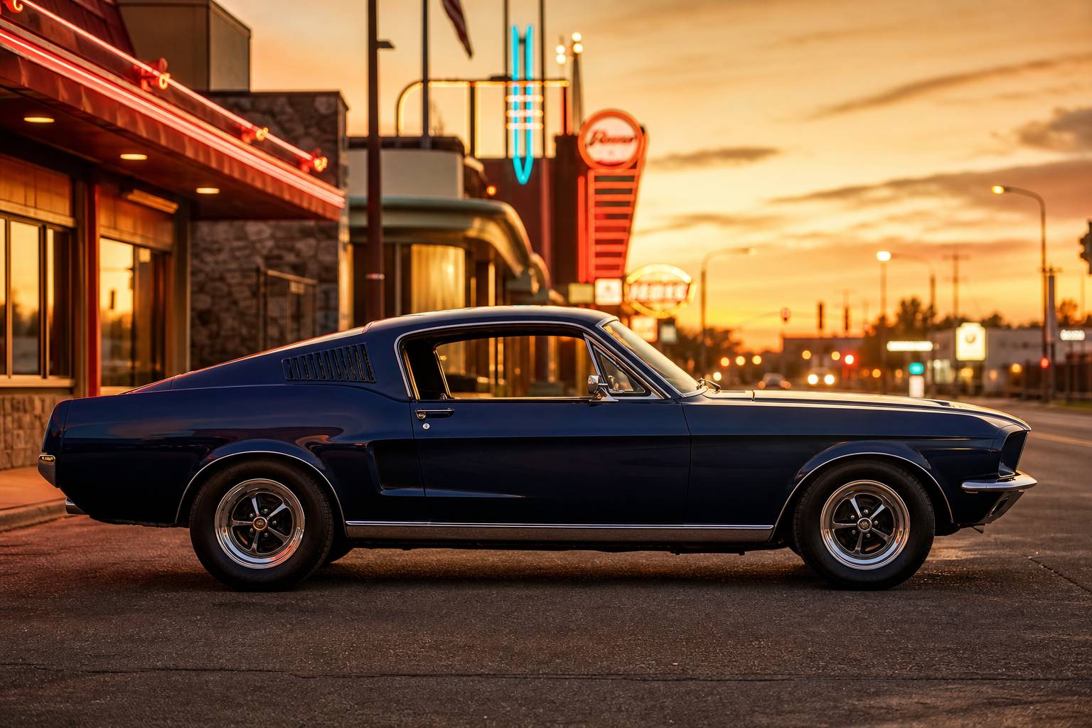Ford Mustang 1967 classique fastback extérieur