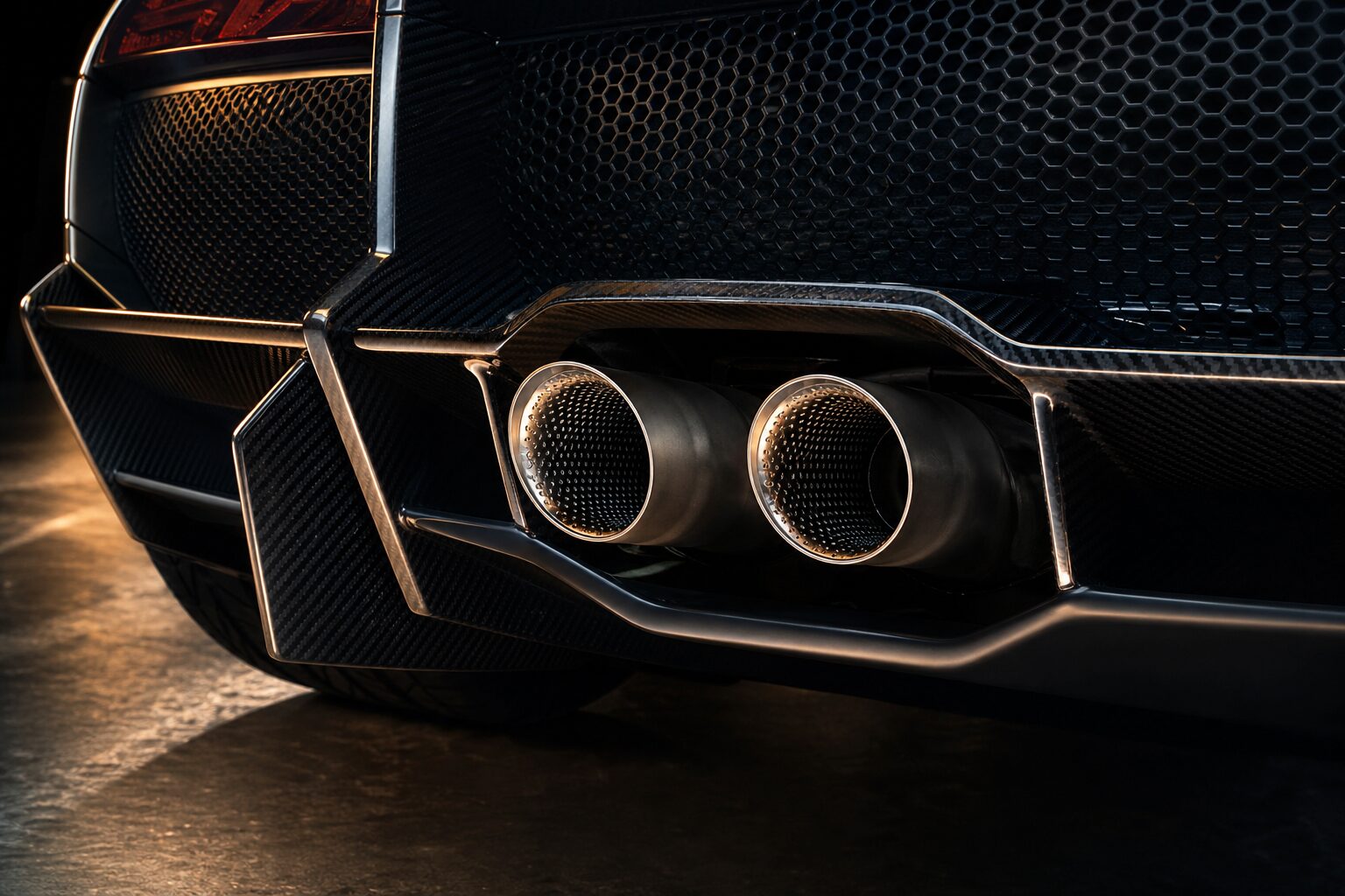 Échappement et diffuseur carbone Lamborghini SV