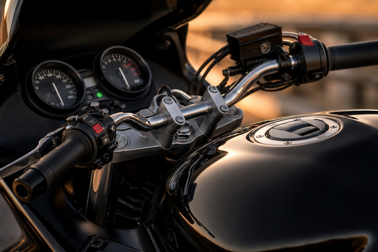Réservoir guidon Suzuki Bandit 650 S détail moto