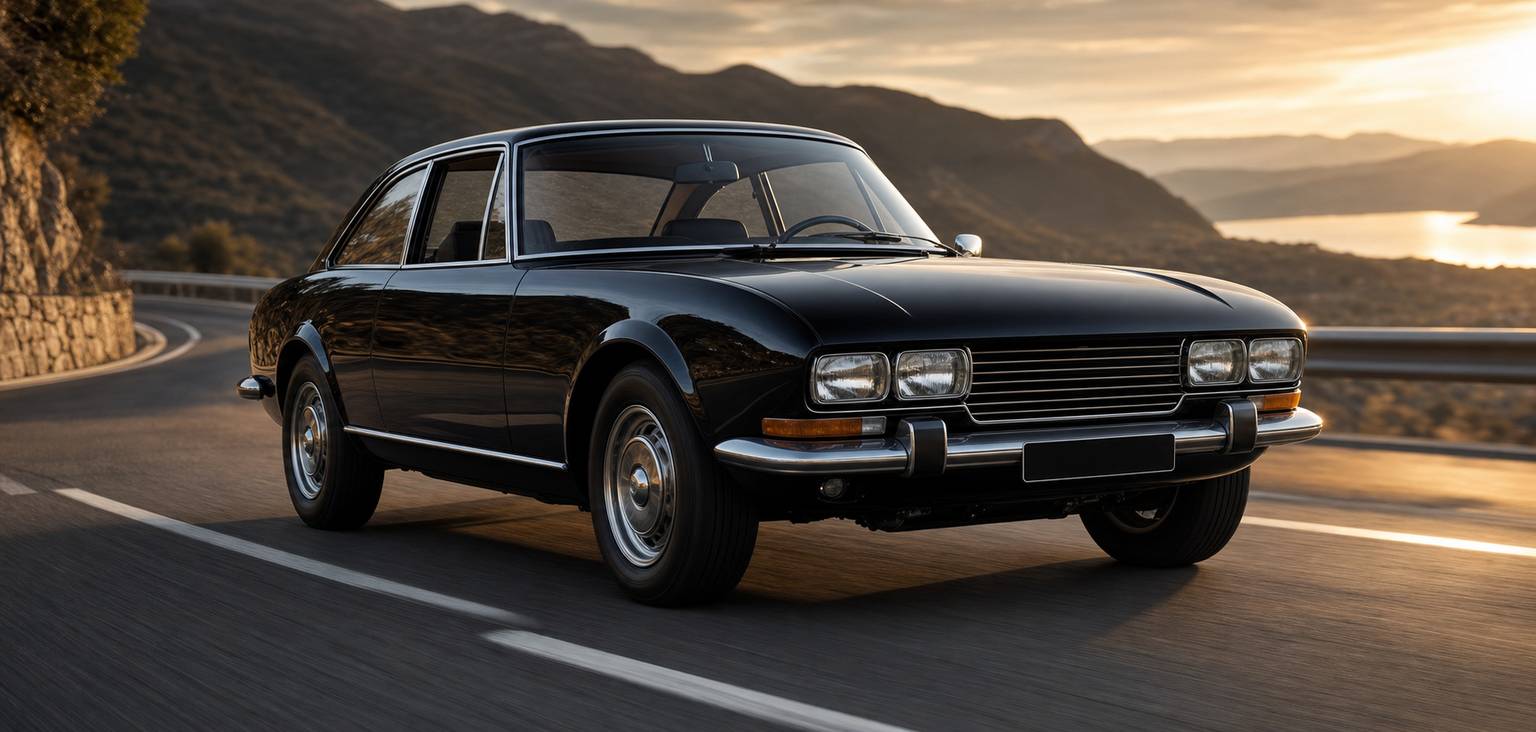 Illustration de Peugeot 504 Coupé : L’élégance intemporelle sur roues