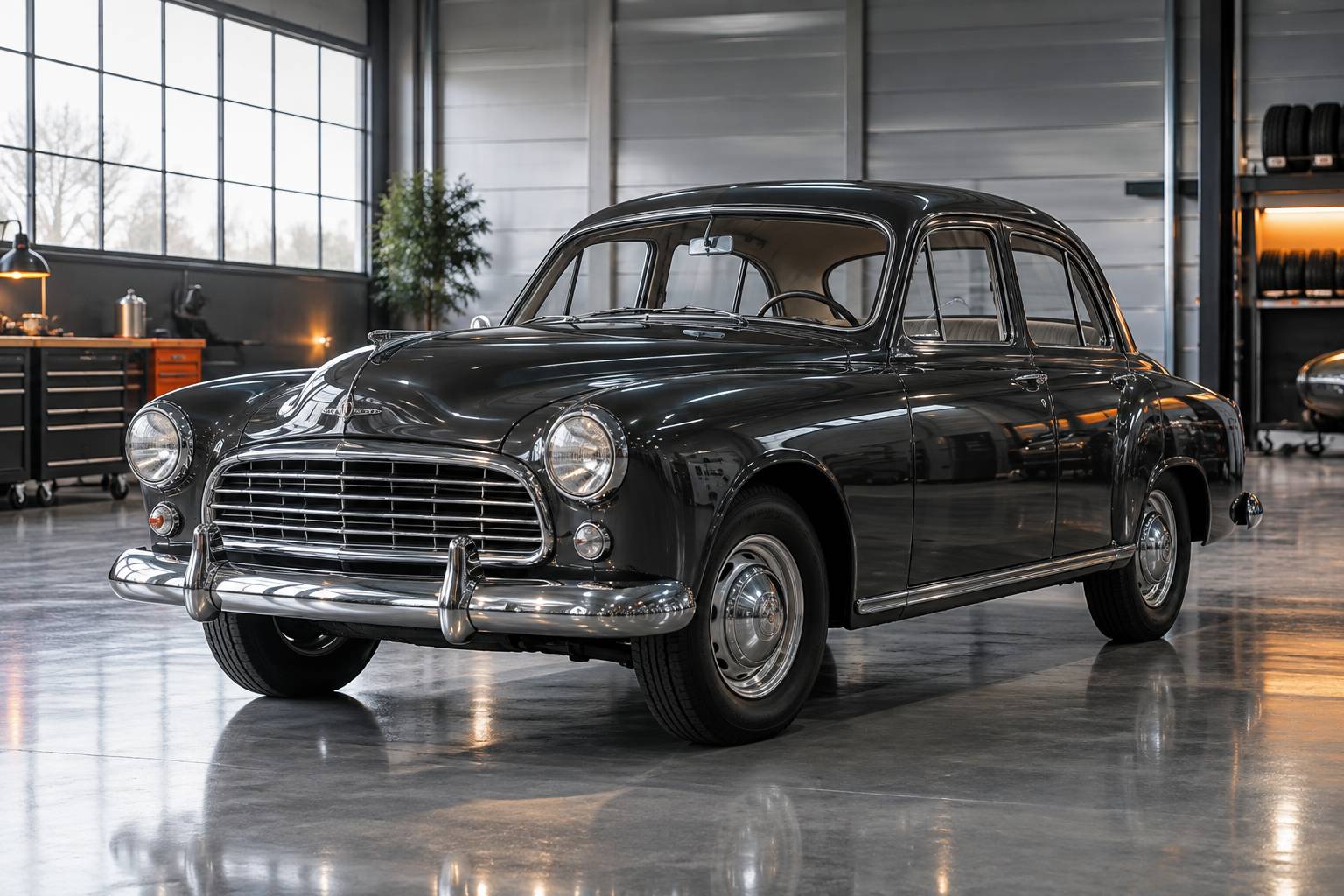 Illustration éditoriale du sujet : Renault Frégate : L'élégance classique de l'automobile française