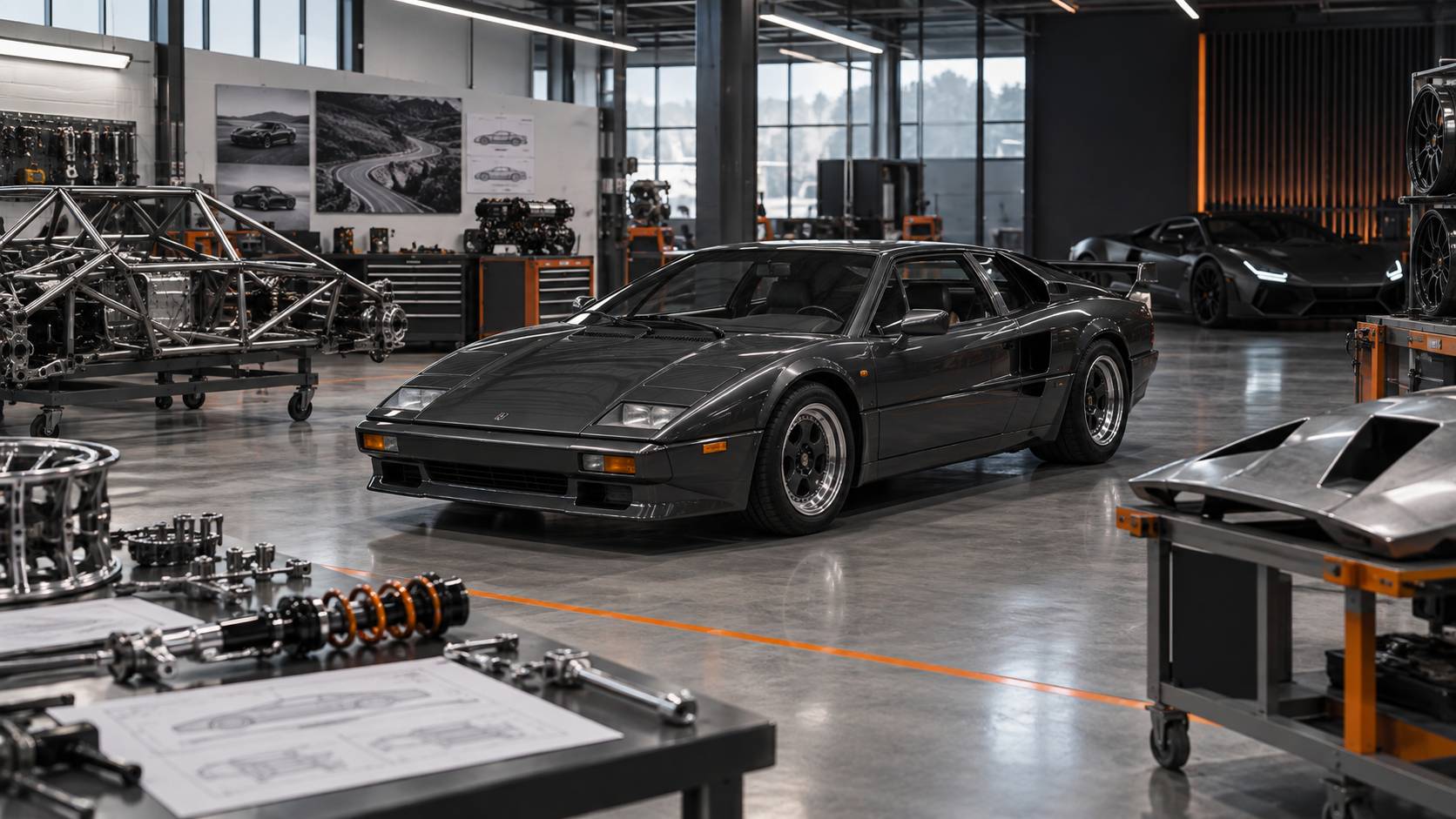 Illustration éditoriale du sujet : Venturi, icône française des supercars, célèbre 40 ans d'innovation et de performance