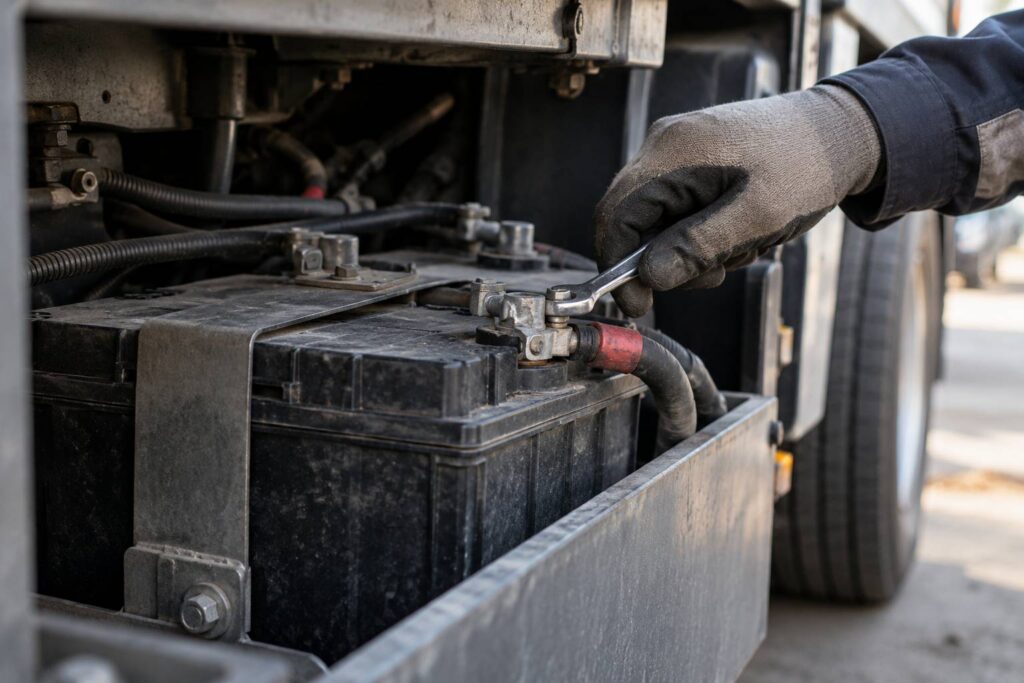 Illustration de détail sur le sujet : Batteries de camion : durée de vie et garantie constructeur