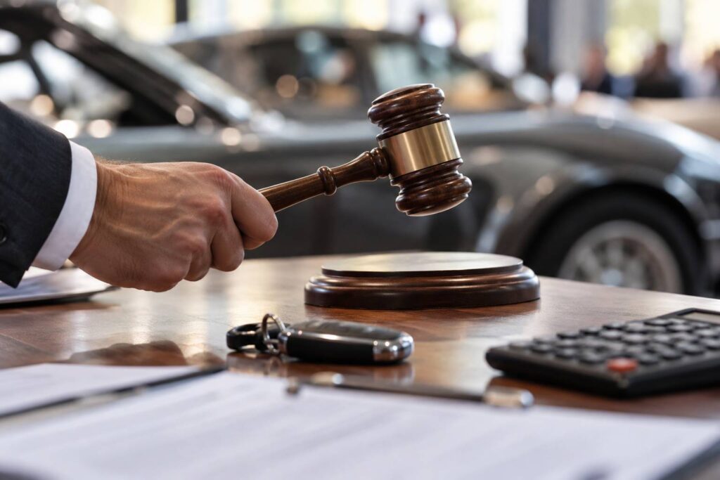 Illustration de détail sur le sujet : Enchères automobiles : frais, commissions et vrai coût final