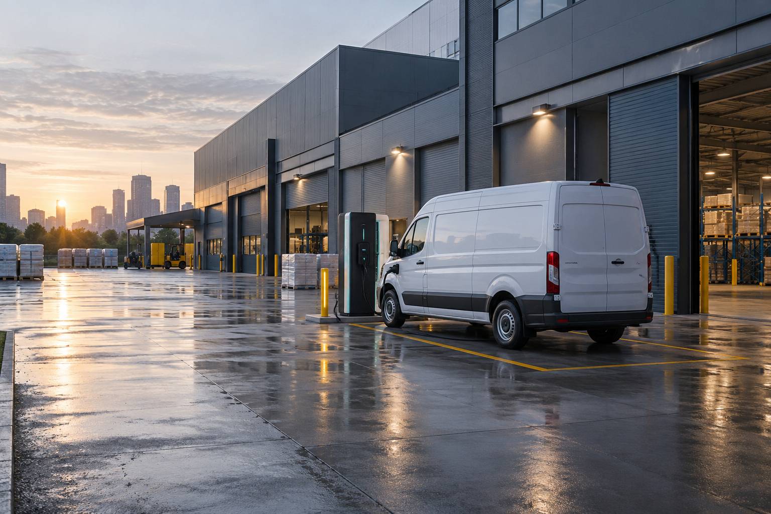 Recharger un utilitaire électrique en tournée urbaine
